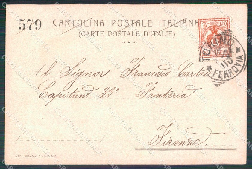 Militari 60º Reggimento Fanteria Torino Caserma Cernaia cartolina XF5162 – retro