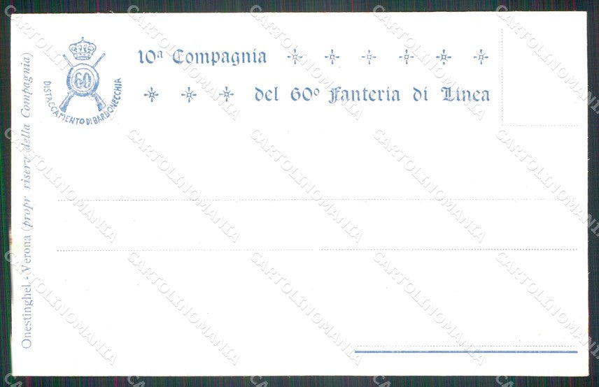 Militari Reggimentali 60º Reggimento Fanteria Colle Foens cartolina XF5178 – retro