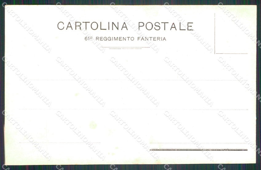 Militari Reggimentali 61º Reggimento Fanteria cartolina XF5189 – retro
