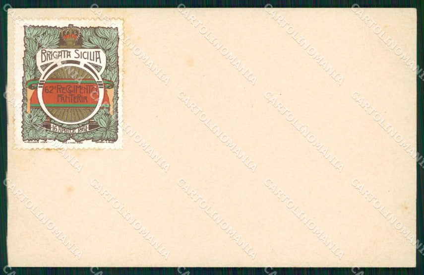 Militari Reggimentali 62º Reggimento Fanteria cartolina XF5206 – fronte