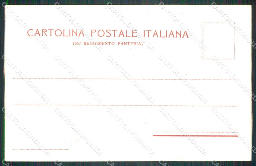 Militari Reggimentali 65º Reggimento Fanteria Santa Lucia Tione cartolina XF5230 – retro
