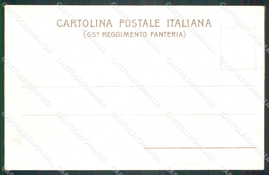 Militari Reggimentali 65º Reggimento Fanteria Santa Lucia Tione cartolina XF5231 – retro