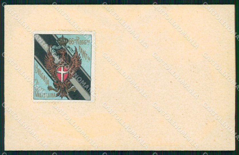 Militari 66º Reggimento Fanteria Brigata Valtellina cartolina XF5243 – fronte