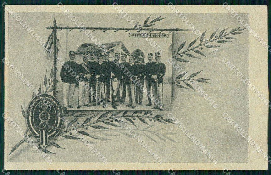 Militari Reggimentali 66º Reggimento Fanteria Vicenza cartolina XF5247 – fronte