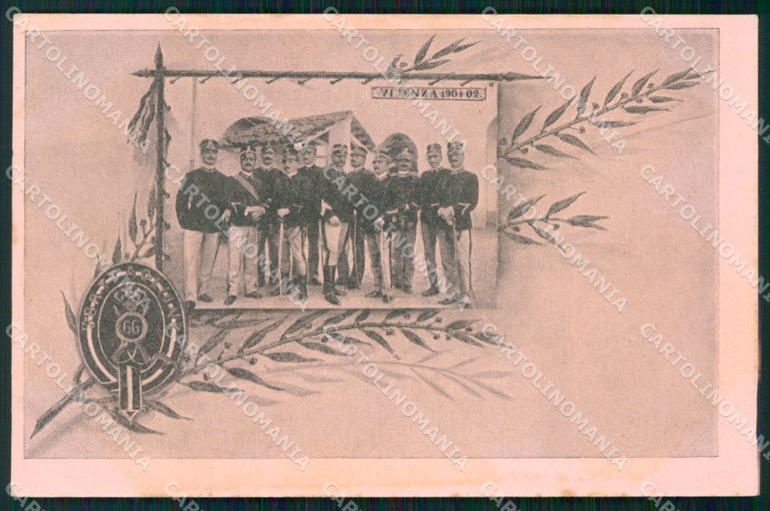 Militari Reggimentali 66º Reggimento Fanteria Vicenza cartolina XF5249 – fronte