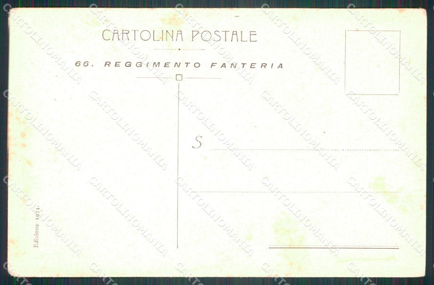 Militari 66º Reggimento Fanteria Brigata Valtellina 1924 cartolina XF5255 – retro