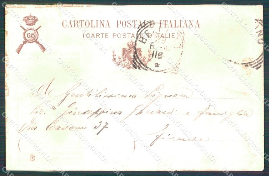 Militari 68º Reggimento Fanteria Brigata Palermo ABRASA cartolina XF5277 – retro