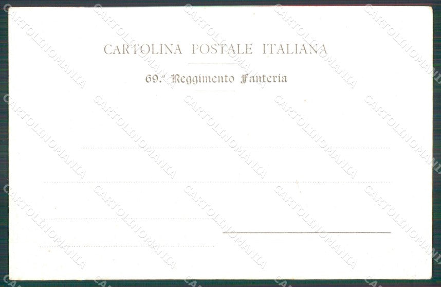 Militari Reggimentali 69º Reggimento Fanteria cartolina XF5283 – retro