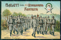 Militari 69º Reggimento Fanteria Tenuta Grigia PIEGATA cartolina XF5294 – fronte