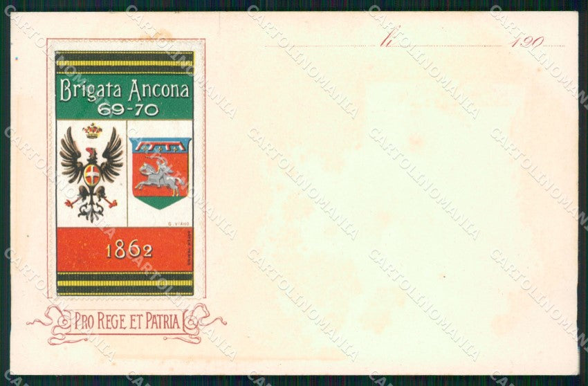 Militari 69º 70º Reggimento Fanteria Brigata Ancona cartolina XF5295 – fronte