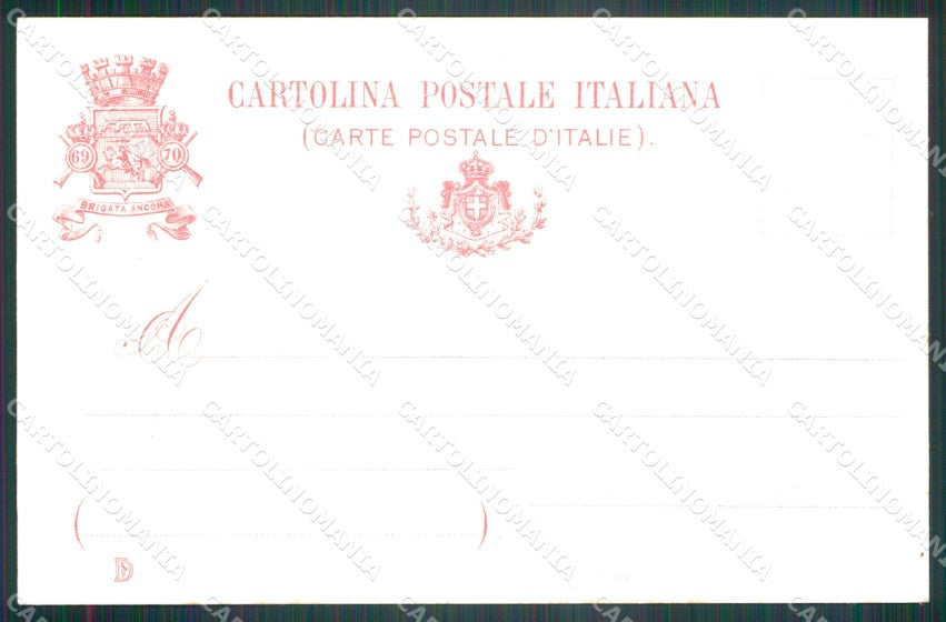 Militari 69º 70º Reggimento Fanteria Brigata Ancona cartolina XF5295 – retro