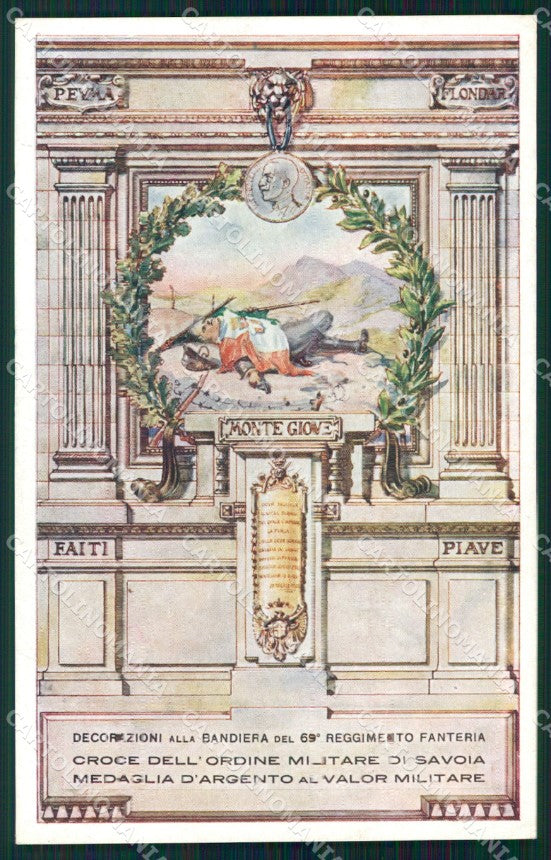 Militari 69º Reggimento Fanteria Brigata Ancona Brillantissima cartolina XF5297 – fronte