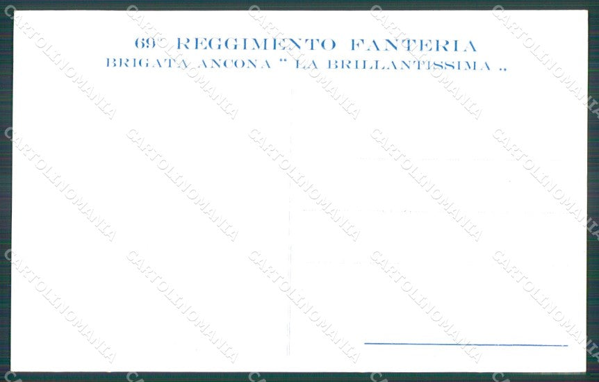 Militari 69º Reggimento Fanteria Brigata Ancona Brillantissima cartolina XF5297 – retro