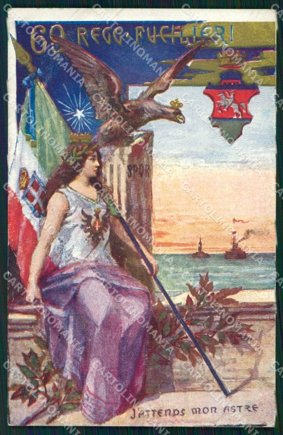 Militari Reggimentali 69º Reggimento Fanteria Fucilieri cartolina XF5303 – fronte