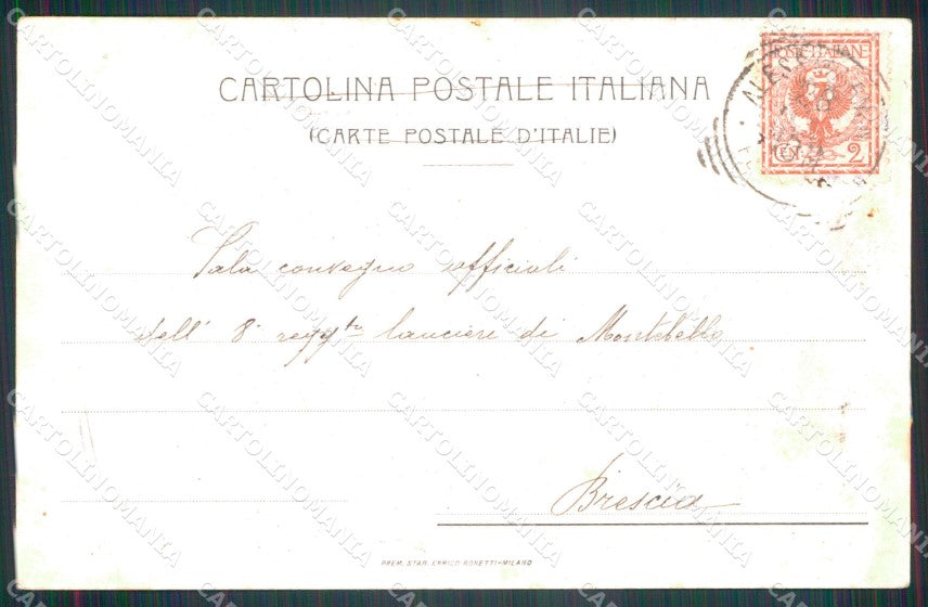 Militari Reggimentali 71º Reggimento Fanteria Battaglia Custoza cartolina XF5318 – retro
