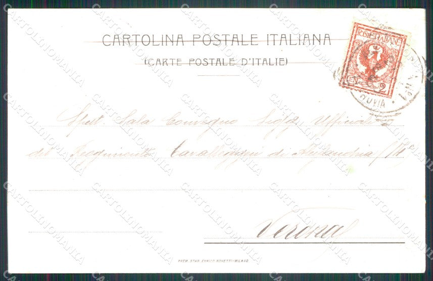 Militari Reggimentali 71º Reggimento Fanteria Battaglia Custoza cartolina XF5328 – retro