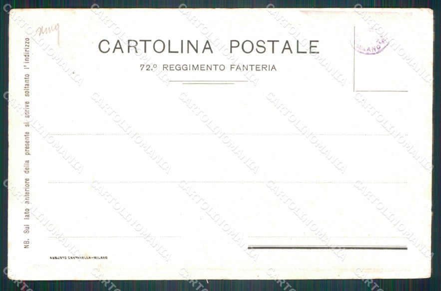 Militari 72º Reggimento Fanteria Distaccamento Pavia 125/500 cartolina XF5344 – retro
