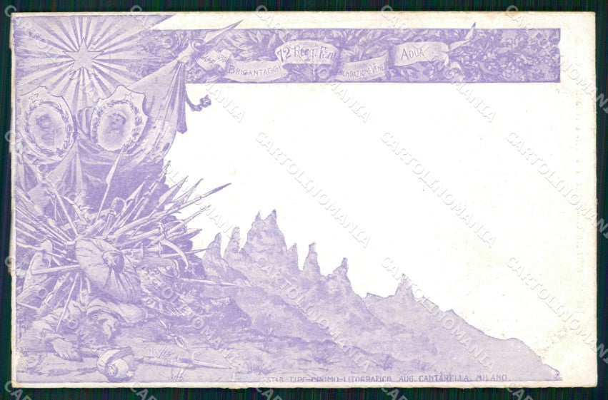 Militari Reggimentali 72º Reggimento Fanteria cartolina XF5345 – fronte