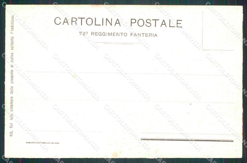 Militari Reggimentali 72º Reggimento Fanteria cartolina XF5345 – retro