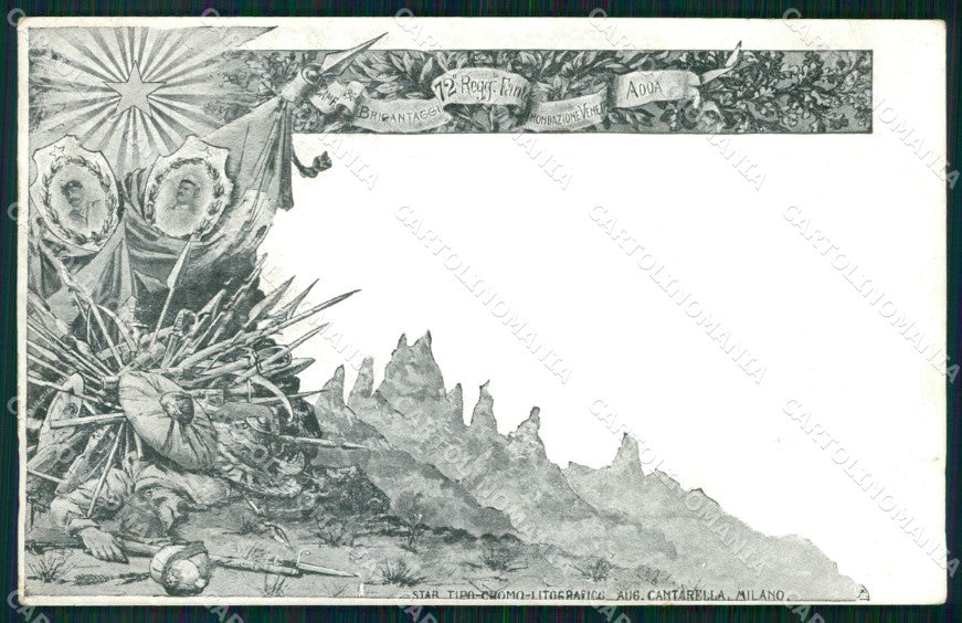 Militari Reggimentali 72º Reggimento Fanteria cartolina XF5347 – fronte