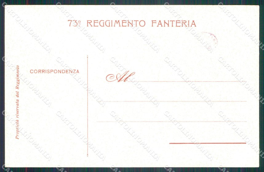 Militari 73º Reggimento Fanteria Programma Musicale cartolina XF5366 – retro