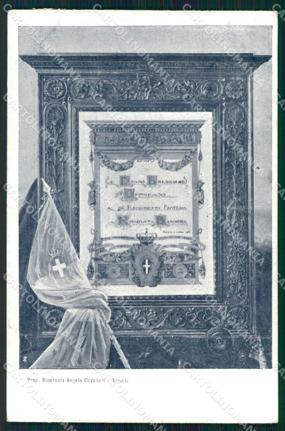 Militari Reggimentali 74º Reggimento Fanteria Brescia cartolina XF5370 – fronte