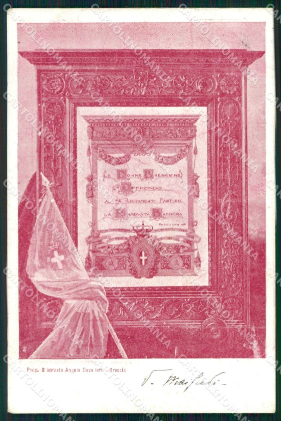 Militari Reggimentali 74º Reggimento Fanteria Brescia cartolina XF5372 – fronte