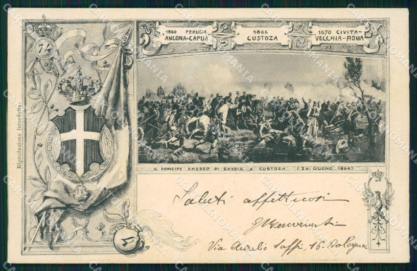 Militari Reggimentali 74º Reggimento Fanteria ABRASA cartolina XF5387 – fronte