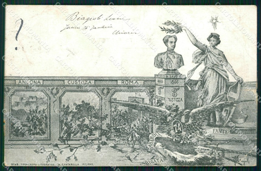 Militari 74º Reggimento Fanteria Brigata Lombardia STRAPPO cartolina XF5395 – fronte