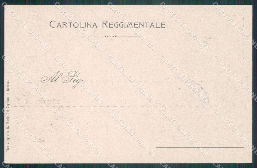 Militari Reggimentali 75º Reggimento Fanteria 5º Granatieri cartolina XF5398 – retro