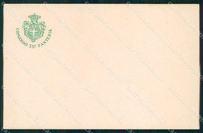 Militari Reggimentali 75º Reggimento Fanteria cartolina XF5407 – fronte