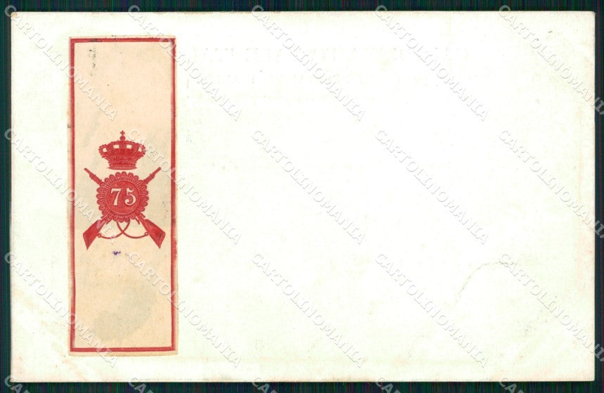 Militari Reggimentali 75º Reggimento Fanteria cartolina XF5409 – fronte