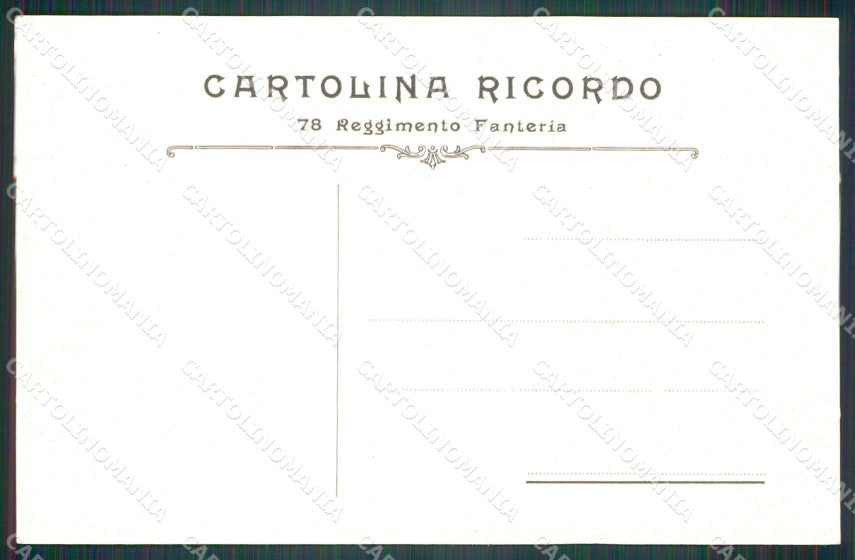 Militari Reggimentali 78º Reggimento Fanteria Alba cartolina XF5463 – retro