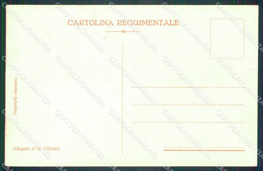 Militari 78º Reggimento Fanteria Brigata Toscana Lupi Cisari cartolina XF5474 – retro