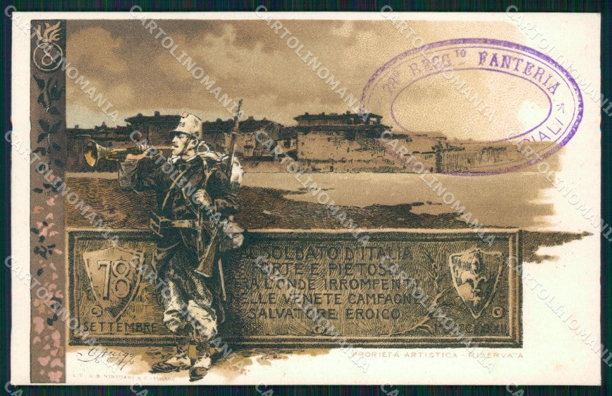 Militari Reggimentali 78º Reggimento Fanteria cartolina XF5476 – fronte