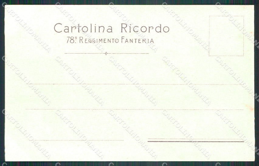 Militari Reggimentali 78º Reggimento Fanteria cartolina XF5479 – retro
