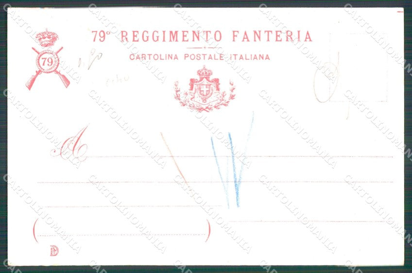 Militari 79º Reggimento Fanteria Distaccamento Palmanova 1905 cartolina XF5481 – retro