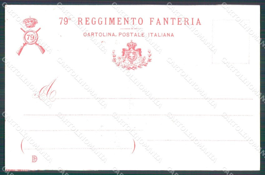 Militari Reggimentali 79º Reggimento Fanteria Udine 1905 cartolina XF5483 – retro