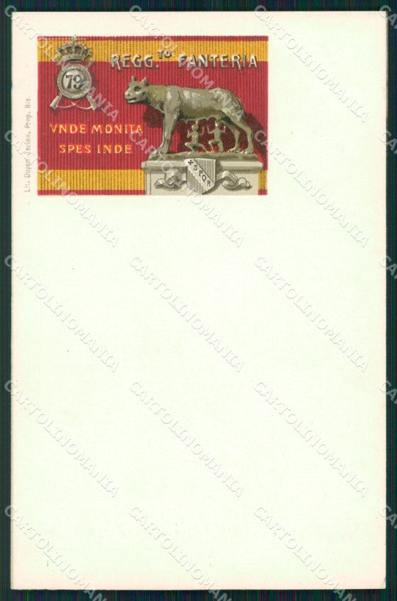 Militari Reggimentali 79º Reggimento Fanteria cartolina XF5484 – fronte
