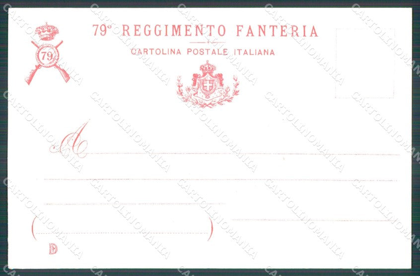 Militari Reggimentali 79º Reggimento Fanteria cartolina XF5484 – retro