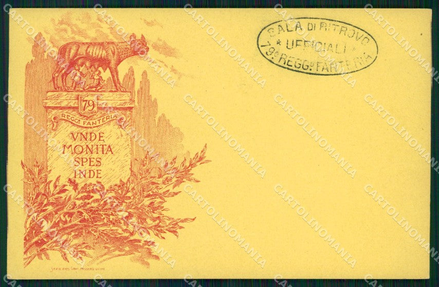 Militari Reggimentali 79º Reggimento Fanteria cartolina XF5489 – fronte