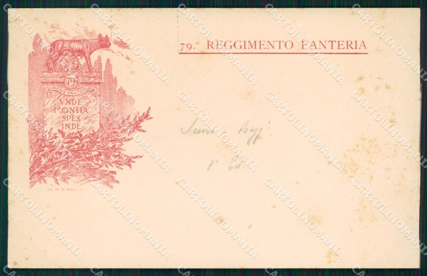 Militari Reggimentali 79º Reggimento Fanteria cartolina XF5493 – fronte