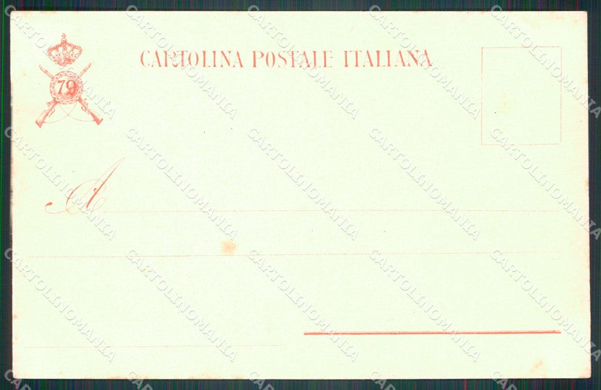 Militari Reggimentali 79º Reggimento Fanteria III Battaglione cartolina XF5498 – retro