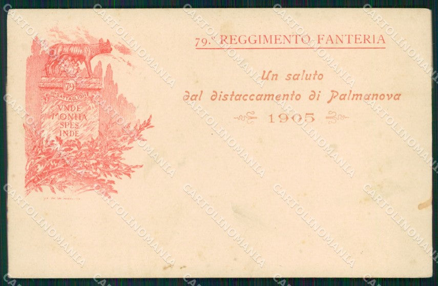 Militari 79º Reggimento Fanteria Distaccamento Palmanova cartolina XF5499 – fronte