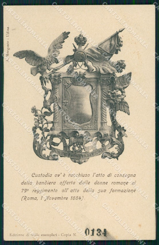 Militari Reggimentali 79º Reggimento Fanteria Roma 134/1000 cartolina XF5506 – fronte