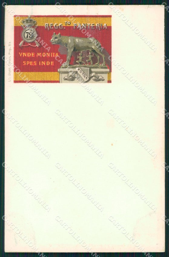 Militari Reggimentali 79º Reggimento Fanteria TRACCE UMIDO cartolina XF5510 – fronte