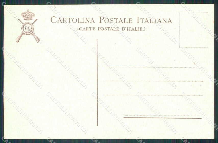 Militari Reggimentali 80º Reggimento Fanteria cartolina XF5516 – retro