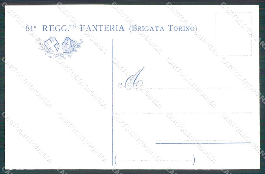 Militari 81º Reggimento Fanteria Brigata Torino Goito cartolina XF5529 – retro