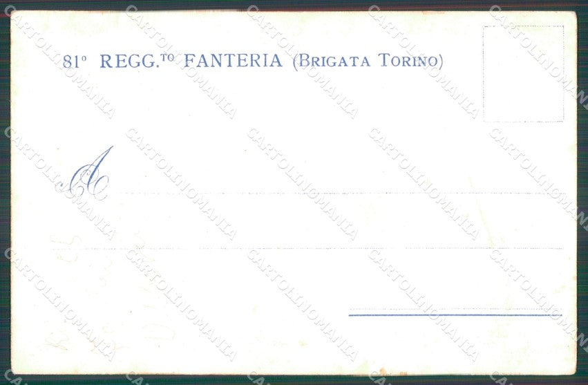 Militari 81º Reggimento Fanteria Torino Programma Musica cartolina XF5536 – retro