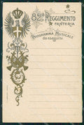 Militari 82º Reggimento Fanteria Programma Musicale cartolina XF5537 – fronte